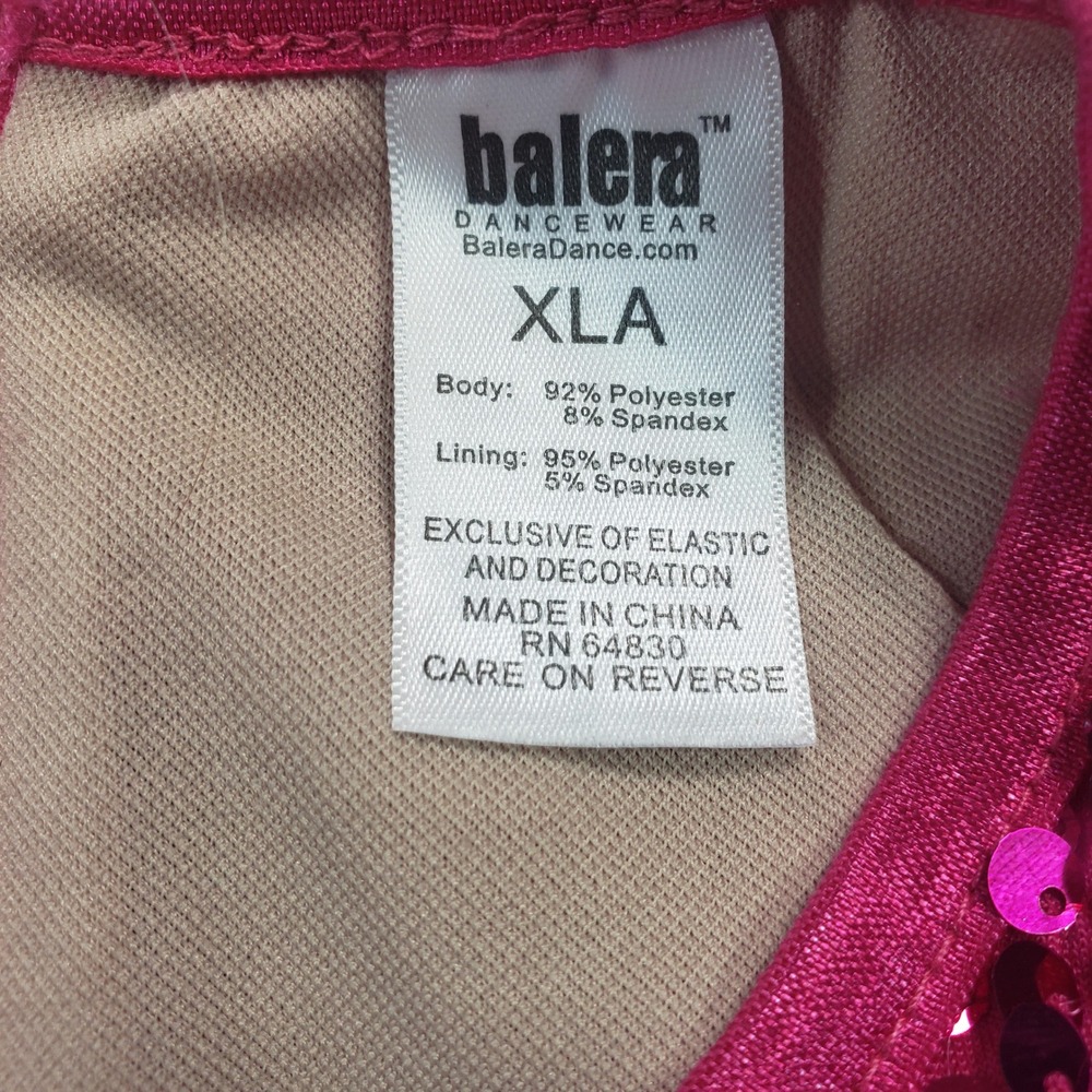 Balera Womens Sequin Dance Tank Top XLA Pink High Neck Back Zip - Picture 2 of 6